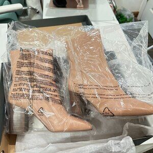 Brand NEW: Ann Taylor Leather Booties - Desert Sand - Sz 6.5, SP:$65, RP: $248